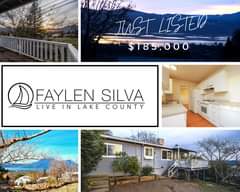 May be an image of twilight, sky, tree and text that says 'ISt LISTEDD $185,000 FAYLEN SILVA LIVE DEAYLEN IN LAKE COUNTY'